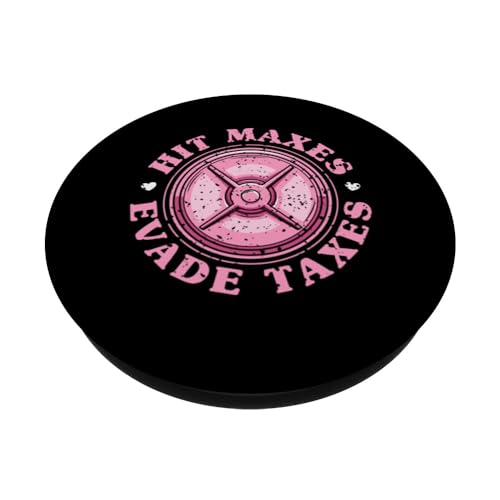 Hit Maxes Evade Taxes PopSockets Swappable PopGrip, Black - Image 2