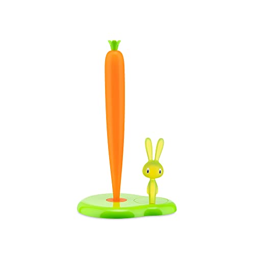 Alessi 'BUNNY & CARROT' Küchenrollenhalter aus thermoplastischem Harz, grün, 20.2 x 16 x 34 cm