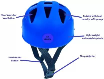 H.K Sports Multipurpose Sports Helmet for Skating, Cycling &Skiing with Adjustable Straps Cycling Helmet (Blue) 2