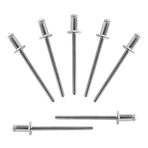 ALLCLEAN 300 Pcs 1/8" x 1/4" Aluminum Blind Rivets,3.2 x 6mm Pop Rivets,Aluminum Grip and Steel Mandrel