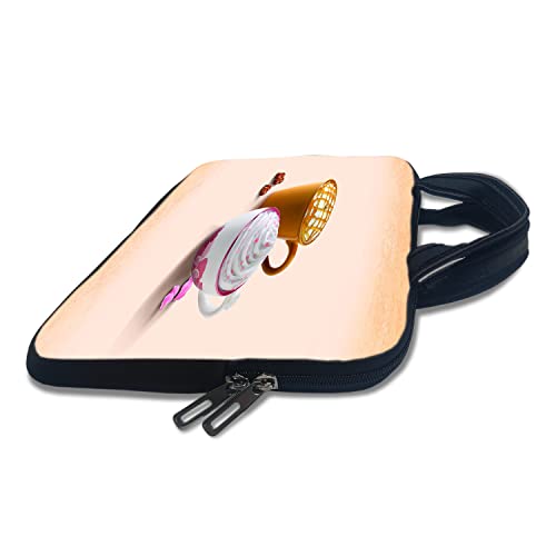 Image of TheSkinMantra Chain Laptop Sleeve Bag Compatible with Laptop /Macbooks /Chrombook /Notebook /Zbook (15.6 Inch (Handle), Two Cups)