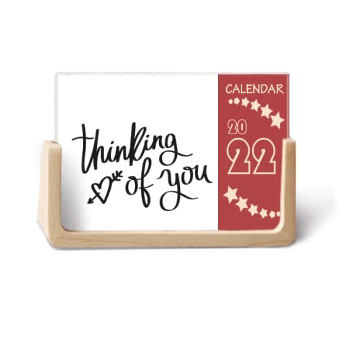 Calendrier de bureau 2022 Thinking of You style Art déco idée cadeau idéale