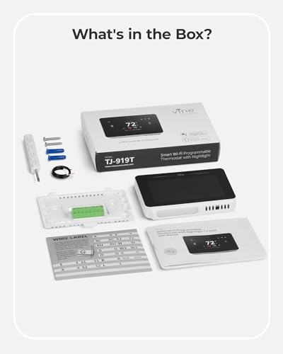 Smart Thermostat White with Touchscreen and Nightlight