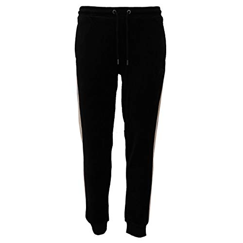 Pantalone tuta slim fit en chenille noire Russell Athletic pour homme moderne