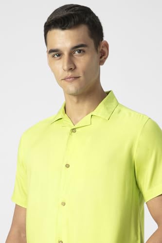 Image of FYLTR Men's Solid Rayon Casual Shirt with Resort Collar & Half Sleeves | Shirts for Men