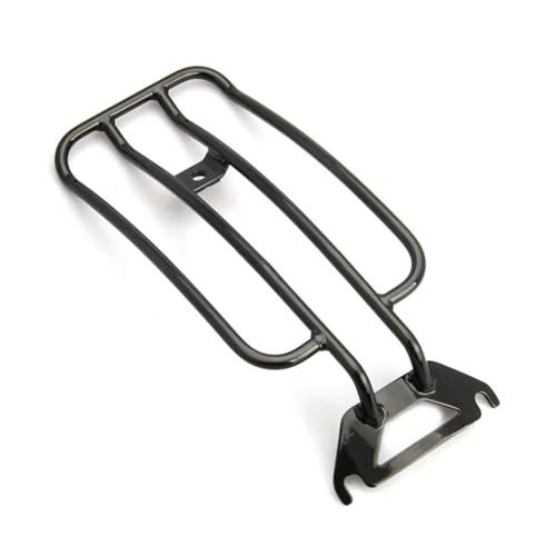 Portaequipajes Motocicleta Portaequipajes Trasero para Asiento Individual De Acero Negro/Cromado para Road para King para FLHR para Electra para Glide para FLHTC Estante Equipaje Motocicleta(Negro)