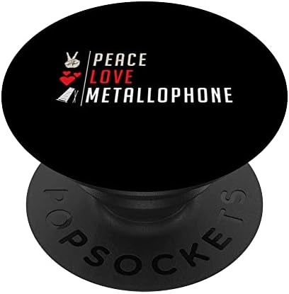 Peace Love Metallophone Metallophone Instrument Player PopSockets Swappable PopGrip