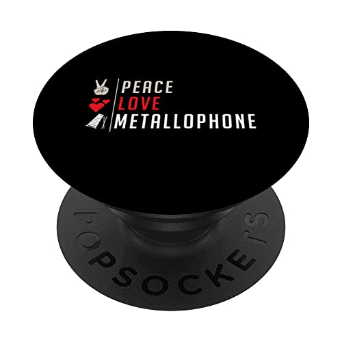 Peace Love Metallophone Metallophone Instrument Player Popsockets Swappable Popgrip #TOP1
