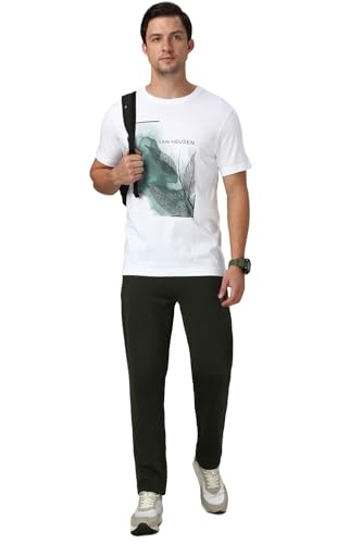 Image of Van Heusen Men's Athleisure Graphic T-Shirt - Comfortable Crew Neck| Soft Breathable Cotton Blend | Casual Wear Style | Summer Favorite | Style 60054