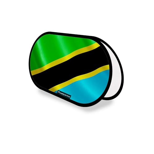 Drapeau publicitaire Tanzanie ovale 70x120cm en polyester haute densité