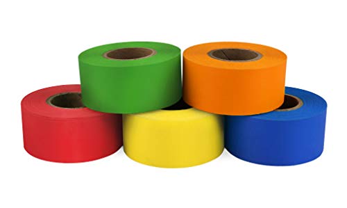 ChromaLabel Color-Code Labeling Tape Variety Pack, 5 Assorted Colors, 500 inch Rolls, 1 inch