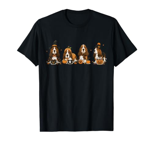 Basset Hound Halloween Spooky Basset Hound Dog T-Shirt