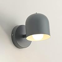 Vista 6 de LITFAD Lámpara de pared de cúpula moderna Simplicidad Macaron Metal aplique de pared Iluminación LED de pared para mesita de noche, sala de estar
