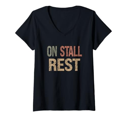 Womens On Stall Rest - Horsing Horse Riding Lovers V-Neck T-Shirt
