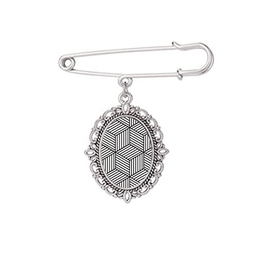 Broche et pince line art au motif grain délicat à offrir pour une robe