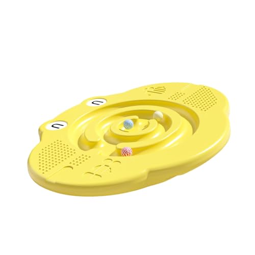 predolo Balance Board Wackelbrett für, Balanciergerät, sensorisches Wippen mit Balanceball für von 3-12 Jahren, Park, Gelb