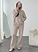 Trendy Queen Womens 2 Piece Outfits Lounge Fall Fashion Sets Oversized Sweatshirts Wide Leg Pants Sweatsuits Winter Clothes CoffeeGery M