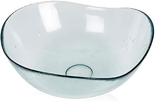 URBNLIVING Unique Shaped Glass Fruit Veg Centerpiece Salad Display Bowl Serving Dish