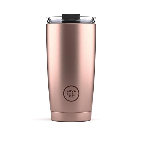 Vaso térmico Cool Bottles de 550 ml sin BPA para llevar café sin derrames. 2