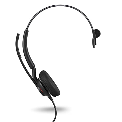 Jabra Engage 50 II Casque Filaire Mono – Technologie antibruit à 3 micros et câble USB-A, Ultra léger – Fonctionne avec Toutes Les principales Plateformes de Communication unifiée telles Que Zoom &