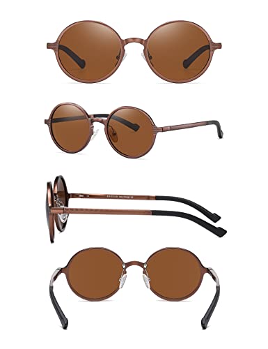 Men's Retro Sunglasses Round Vintage Polarized Design2