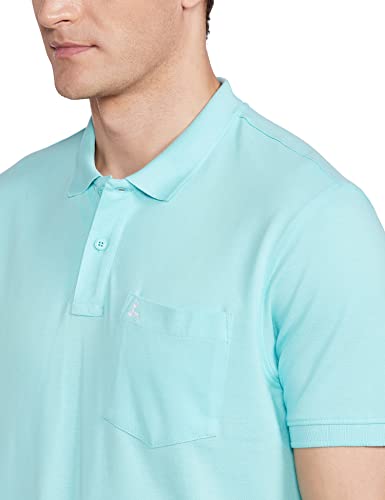 Image of Parx Men's Cotton Polyester Blend Jacquard Pattern Regular Fit Rib Collar Polo Neck Half Sleeve Casual T-Shirt