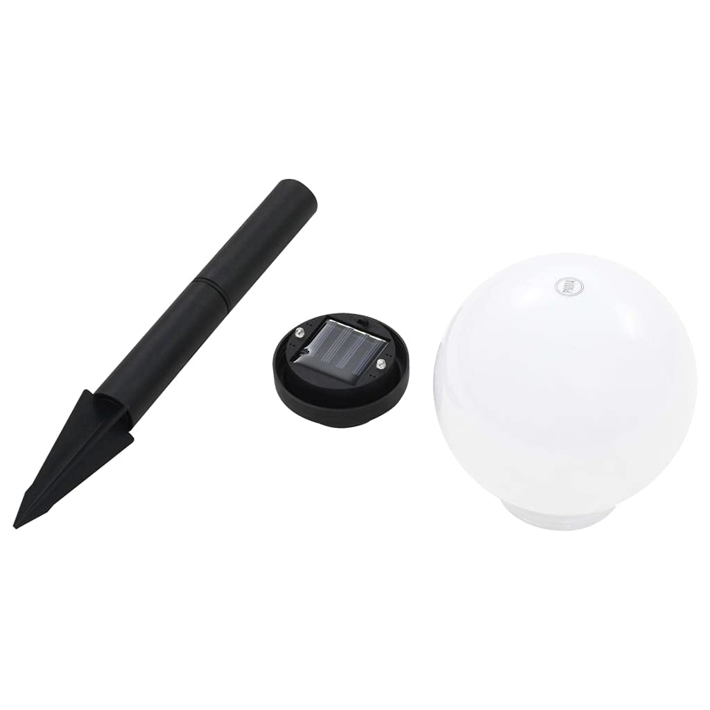 vidaXL 6X Lampade Solari da Esterni Sferiche LED RGB Giardino Faretti Lampioni Solari Decorazione Luci Notturne Ecologiche 20 cm Bianche