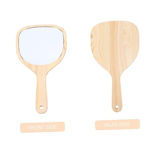 Veemoon 2 piezas espejo de maquillaje portátil de mano miniatura 3
