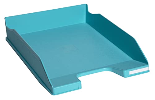 Exacompta 11367D Premium Briefablage Combo Midi DIN A4. Idealer Briefkorb für Ihre Organisation. Robuster und stapelbarer Ablagekorb Blauen Engel zertifiziert Forever Young Türkis