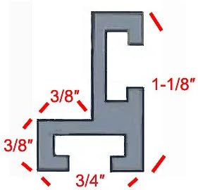 Woodline ADT648 48" 90° Mini T Track
