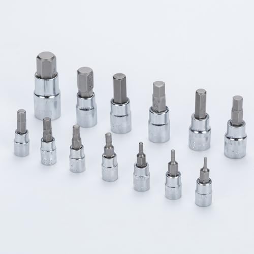 Hex Bit Socket Set Premium S2 Alloy Steel | 13-Piece Metric 2mm - 14mm Allen Socket Kit 4 Hex Bit Socket Set Premium S2 Alloy Steel | 13-Piece Metric 2mm - 14mm Allen Socket Kit - Image 4