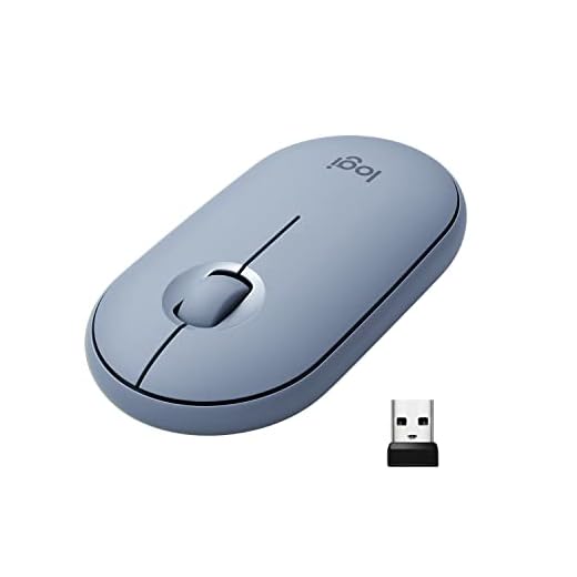 Logitech Pebble – trådlös mus med Bluetooth eller 2,4 GHz-mottagare. En tyst, smal datormus med tyst klick för bärbara dator, Notebook, iPad, PC, Mac och Chromebook - Blå