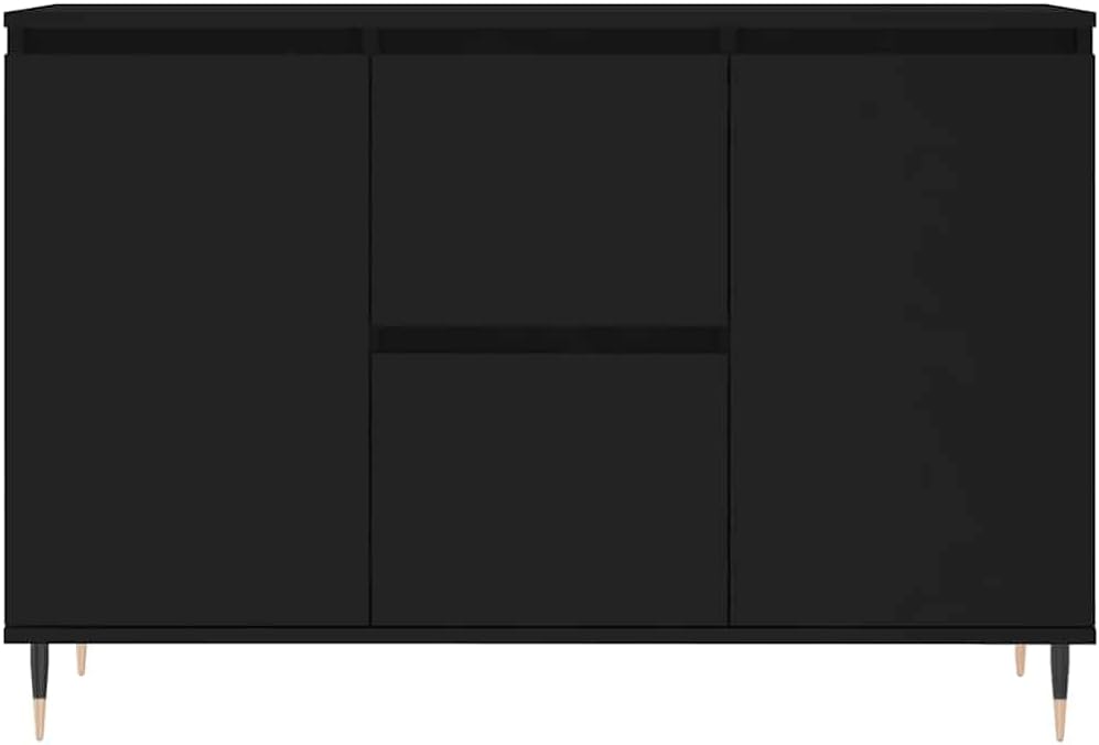 Front view of the vidaXL Black Sideboard