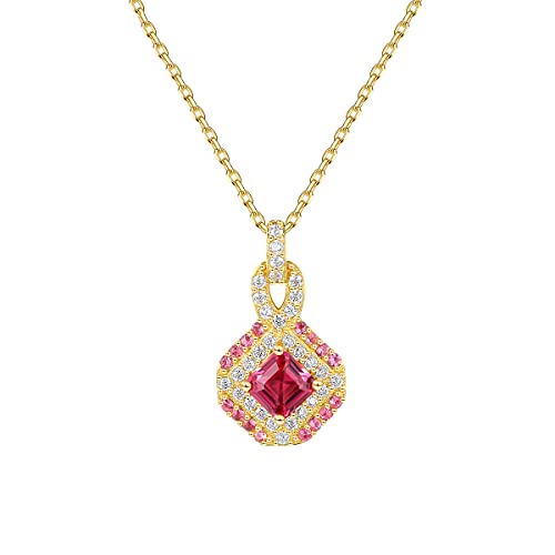 Collier femme zircon rouge idéal pour vos soirées chic