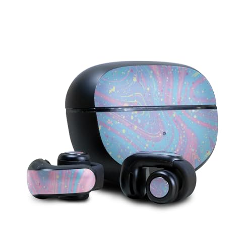 Image of Headphone Skin Compatible with Bose Ultra Open Earbuds - Cotton Candy Swirl - Premium 3M Vinyl Protective Wrap Decal Cover - Easy to Apply | Crafted in The USA by MightySkins
