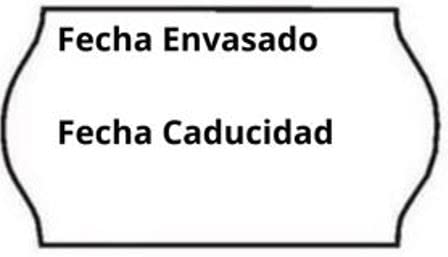 BALSAT Etiquetas 26x16 Marcaprecio UNIVERSAL para etiquetadora.Compatibles OPEN,METO,JOLLY,BLITZ,SWING - Paquete de 6 ud. (Fecha de envasado/Fecha de caducidad)