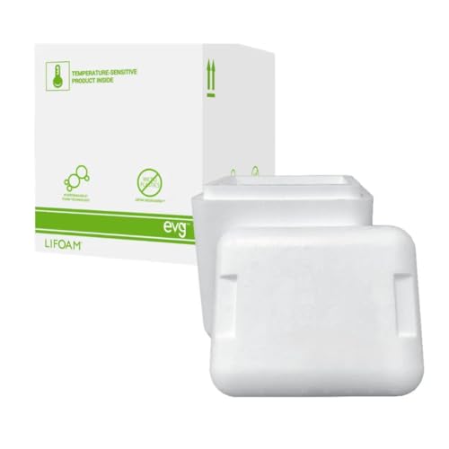 Labelmaster BioEPS Foam Cooler Insulated Shipping Container 19.375 x 12.625 x 13.9375 Temperature Controlled Packaging Durable Lightweight Cold Chain Solution, Outer Shipping Carton Included