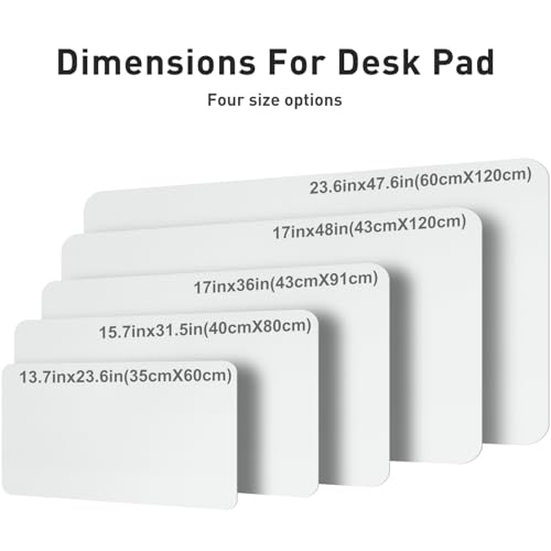Image of Aothia Faux Leather Desk Mat - Large Mouse Pad, Non-Slip PU Leather Blotter, Waterproof Writing Surface for Office and Home (Barely Grey, 47.2 inch x 23.6 inch)