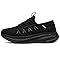 URDAR Zapatillas Running Hombre Bambas Deportivas Correr Jogging Caminar Gimnasio Fitness Atlético Tenis Trabajo Sneakers(Negro,46 EU)