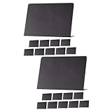 Panneau d'affichage debout : le panneau de table est facile à poser et affiche les informations, base stable, ferme et pas facile à tomber, excellente finition et détails merveilleux, mini panneaux de tableau noir pour la nourriture