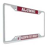 Desert Cactus Washington State University Car Accessories Cougars Metal License Plate Frame and Tag Holder for Front or Rear of Car (Alumni)