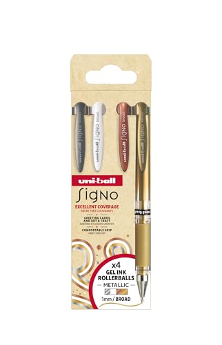 Uni-ball Coffret Rollerball encre gel Signo Broad UM-153 4P SET NO1 1,0 mm couleurs assorties
