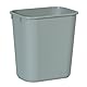 Rubbermaid FG295500GRAY Rechteckiger Abfalleimer, 12,9 l, Grau, 12 Stück