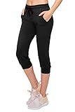 ALWAYS Women's Capri Jogger Pants - Premium Soft Lightweight Skinny Solid Soft Stretch Pockets...