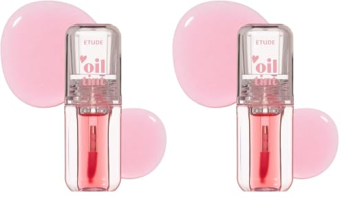 Image of Etude Dear Darling Lip Oil Tint | Juicy, Moisture- Rich Formula | Shade 05- Red Oil, 4.2ml (Pack of 2)