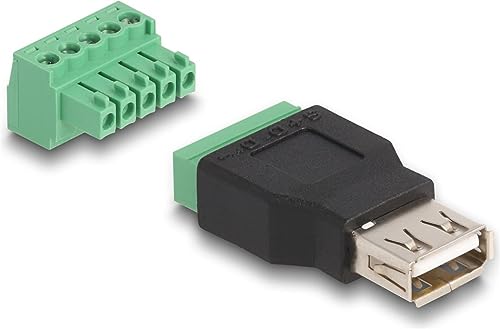 Adaptateur USB 2.0 type A femelle vers bloc terminal 2 pièces