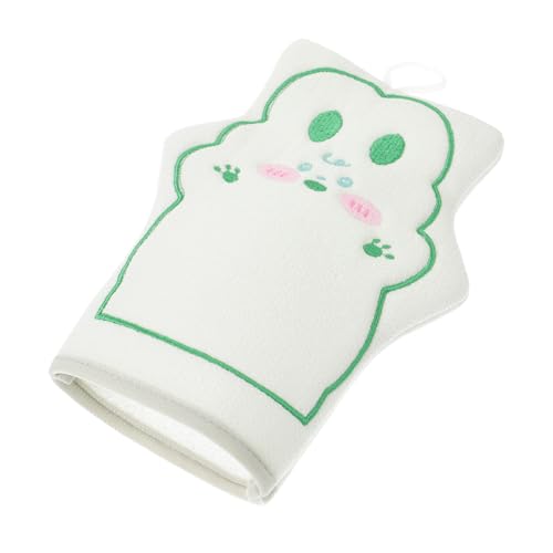 LOORGVEL Guante Exfoliante para Ducha Infantil Manopla Corporal Reutilizable para Limpieza Profunda de Piel Exfoliador Suave y Seguro para Color Verde