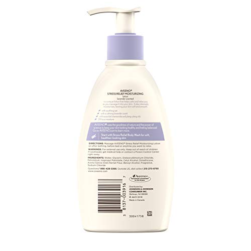 Image of Aveeno Stress Relief Moisturizing Lotion, 12 Fl. Oz (Pack of 4)