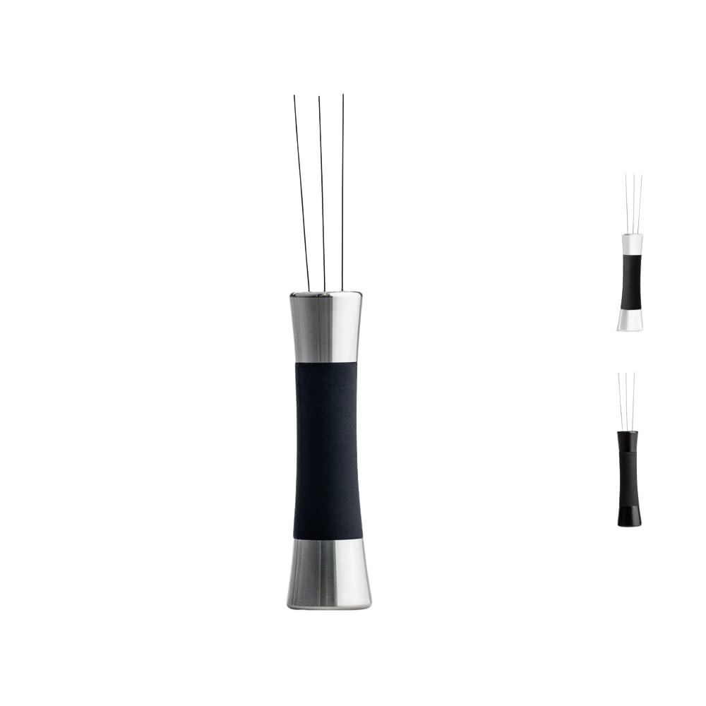 CREMA Coffee Products Weiss Distribution Technique (WDT) Tool | Even Coffee Ground Distribution for Better Extraction | Stainless Steel with Silicone Grip | Includes 6 Pins & Storage Vault | Silver
