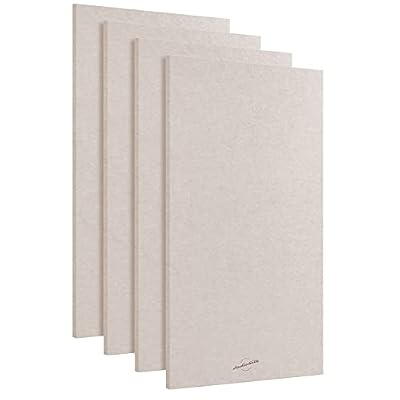 AudioSilk Acoustic Panels, 4 Pack ROOM KIT, Large, 46" x 23", Natural